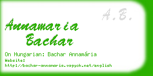 annamaria bachar business card